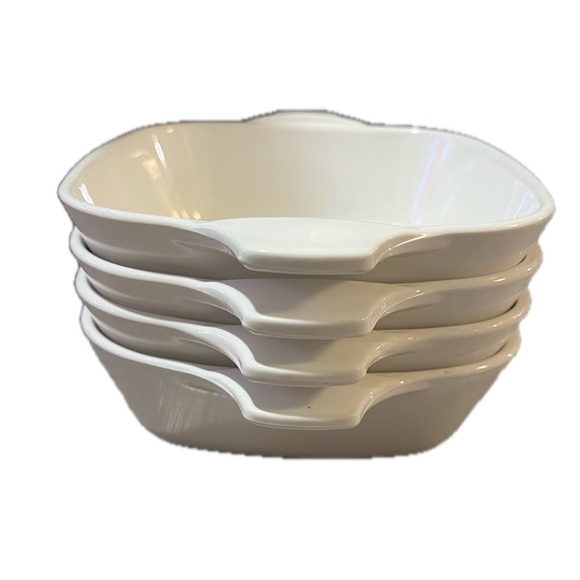 Corning ware P-41-B 12oz. made in USA White Dishes with Blue Cornflower (4) - Picture 9 of 10